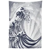 ABAKUHAUS Hokusai Tischdecke, Oriental Japanese Waves, Inn und Outdoor