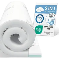 Eloneo Viskoelastischer Matratzen-Topper, MemoryFoam Matratzenauflage, Viscoauflage, Wendefunktion mit 2