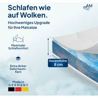 AM Qualitätsmatratzen | Premium Plus Gelschaum-Topper | 160x210 cm