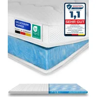 AM Qualitätsmatratzen | Premium Plus Gelschaum-Topper | 80x210 cm