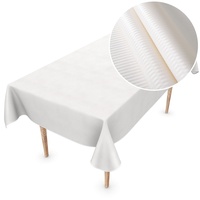 ANRO Tischdecke Wachstuchtischdecke Premium Gartentischdecke (Einzelstück 1-tlg), Geprägt Damast