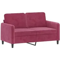VidaXL 2-Sitzer-Sofa Weinrot 120 cm Samt