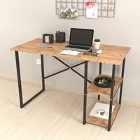 [en.casa] Schreibtisch Nittedal mit Regal 120x60x75cm Eichenoptik
