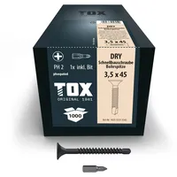 TOX Schnellbauschrauben DRY 3,5 x 45 mm, Schrauben schwarz