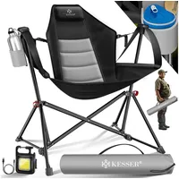 Kesser KESSER® Campingstuhl faltbar Schaukelstuhl bis 160 kg Angelstuhl