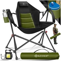 Kesser KESSER® Campingstuhl faltbar Schaukelstuhl bis 160 kg Angelstuhl