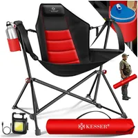 Kesser KESSER® Campingstuhl faltbar Schaukelstuhl bis 160 kg Angelstuhl