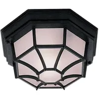 Searchlight Decken Lampe 1 E27 Aluminium/Glas dimmbar schwarz