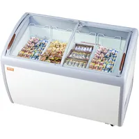 Vevor Kommerzielle Eiscreme-Vitrine, 362 L Gefriertruhe, Mobiler Tiefkühlschrank mit