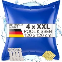 Bonsport Pool-Abdeckplane Pool Kissen 118x118 cm, blau (4-St., 4x