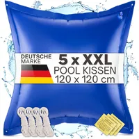 Bonsport Pool-Abdeckplane Pool Kissen 118x118 cm, blau (5-St., 5x