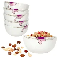 Mambocat 6x Viola Müsli-Schale Ø14,2cm 480ml Porzellan 6 Personen