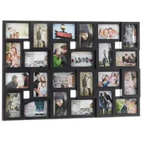 Relaxdays Bilderrahmen Collage schwarz 24 Bilder