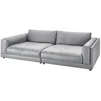 KAWOLA Big, Sofa RAINA Leder grau