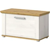 Inn.furn Garderobenbank weiß Lärche 80 cm, Landhaus-Stil Mirano
