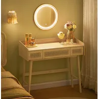 Songmics home Schminktisch mit Spiegel, und Schubladen Boho-Stil