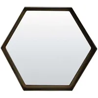Light & Living Wandspiegel, Bronze, Metall, Sechseckig, 35x31x31 cm,