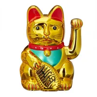 Relaxdays 10x Maneki Neko Winkekatze 16 cm