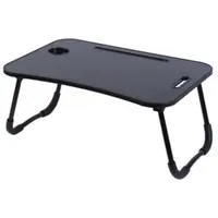HERZBERG HG04173, Faltbarer Schreibtisch mit Becherhalter und Tablethalter, Ergonomischer