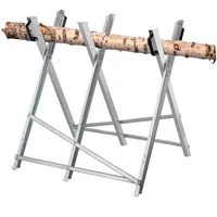 Relaxdays Sägebock, Holzsägearbeiten, klappbar, Sägegestell für Kettensägen, HBT: 80x80x85
