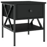 VidaXL Nachttisch Schwarz 40x42x45 cm Holzwerkstoff