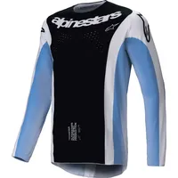 Alpinestars Techstar Melt Trikot - Schwarz/Weiß/Hellblau / XL