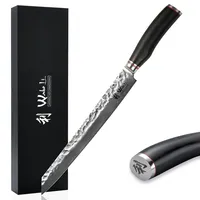 Wakoli EBO Damast Fleischmesser Kiritsuke 27,5cm Klinge schwarzer Eichenholzgriff