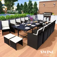 Swing&Harmonie Vegas Polyrattan Sitzgruppe Esstisch Lounge Gartenmöbel Sitzgarnitur Set