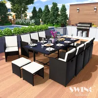 Swing&Harmonie Vegas Polyrattan Sitzgruppe Esstisch Lounge Gartenmöbel Sitzgarnitur Set