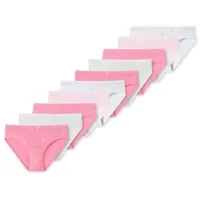 SCHIESSER Slip Kids Girls 95/5 Organic Cotton in Weiß/Rosa-912