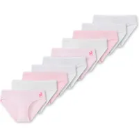 SCHIESSER Slip Kids Girls 95/5 Organic Cotton in Weiß/Rosa-911