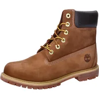 Timberland Womens 6 Inch Lace Waterproof Boot brown 8