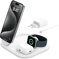 Belkin BOOST Charge 3in1 Qi2 15W magn.Ladestation weiß