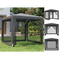 VidaXL Partyzelt mit 4 Mesh-Seitenwänden Anthrazit 2,5x2,5 m HDPE