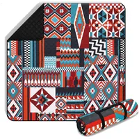 Heikoeco Picknickdecke rot/braun 200 x 200 cm