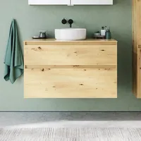 Burgbad Lin20 Waschtischunterschrank inklusive Konsolenplatte, 2 Auszüge, 1002x552x661mm, WXOD100F5353,