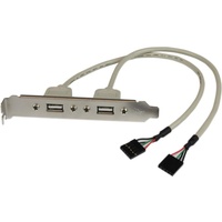 Startech StarTech.com 2-Port USB A Slotblech-Adapter (Buchse)