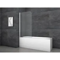 Marwell Badewannenfaltwand Silver Glow - 1-flg. 140x80cm - Duschwand