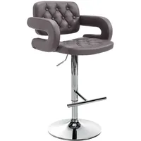 CLP Barhocker Dublin Kunstleder braun/chrom