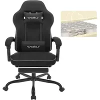 Woltu Gaming Stuhl Tech-Stoff Schwarz