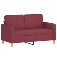 VidaXL 2-Sitzer-Sofa Weinrot 120 cm Stoff