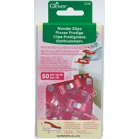 Clover Stoffklammern "Wonder Clips", rot, Größe: 2,6 x 1