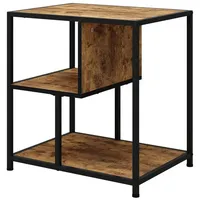Vicco Beistelltisch Fyrk Eiche Schwarz 52 x 40 cm
