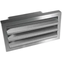 Airtec - Flachkanal 150x70mm, Aussengitter Edelstahl, Lüftungsgitter Küche