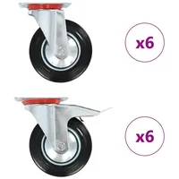 VidaXL 12 Stk. Lenkrollen 160 mm