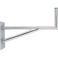 PremiumX 80cm Wandhalter mit Stützelement Stahl verzinkt Ø 48mm