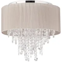 Relaxdays 5-flg. rund grau/silber