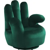 Vente-unique Vente-unique-Fingersessel drehbar - Samt - Tannengrün - Catchy