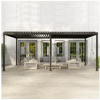 MIRADOR Pergola Solid 3x5 m Stahl Anthrazit verstellbares Lamellendach