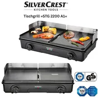 Silvercrest SILVERCREST® Tischgrill Elektrogrill mit 2 Heizelementen STG 2200